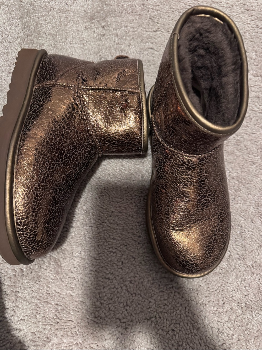 UGG Kids Metallic Bronze Short Boots